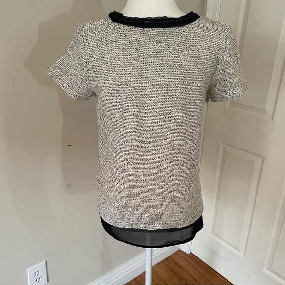 White House Black Market Tweed Beaded Trim Blouse Size XS - Picture 12 of 12